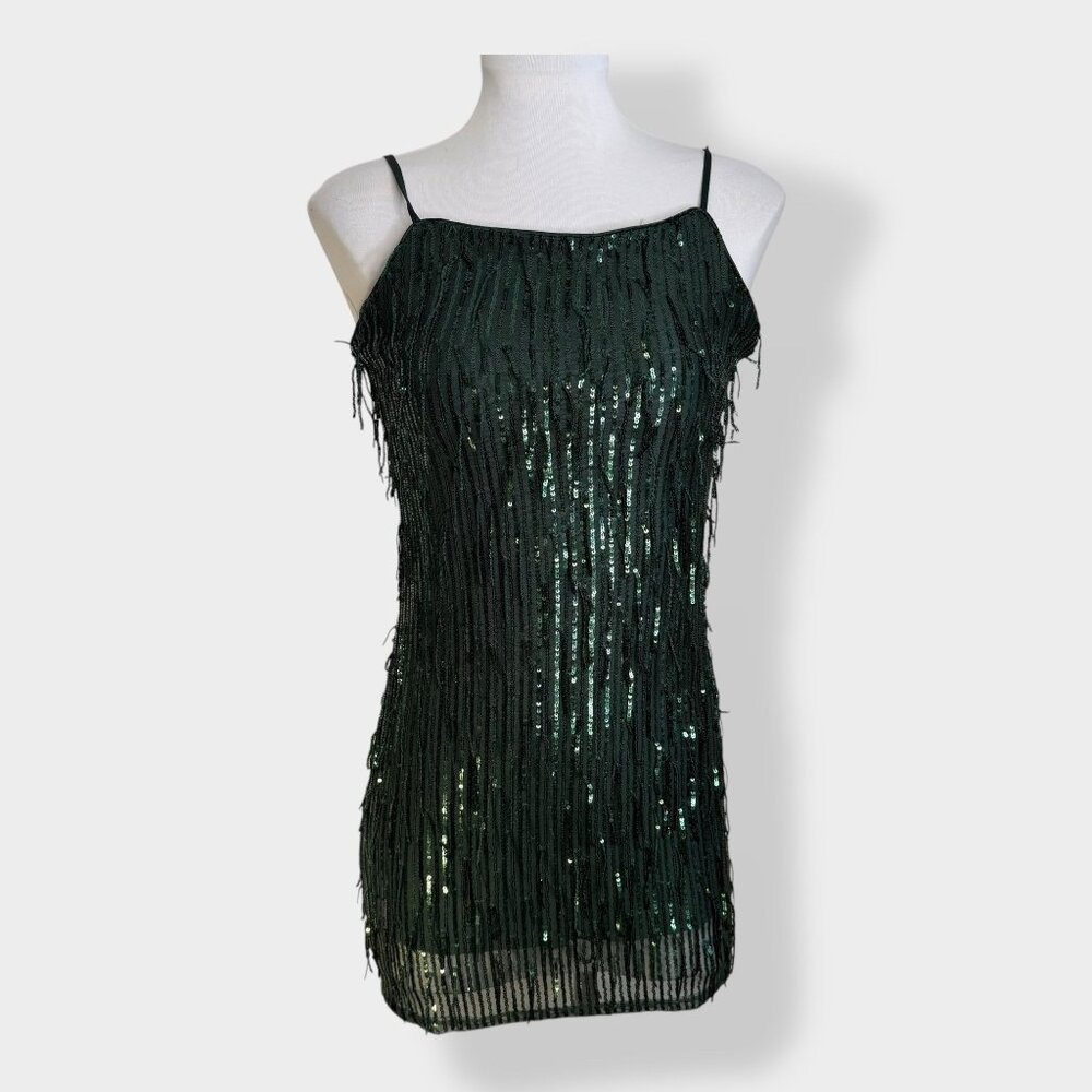 Trixxi Green Sequin‎ Mini Dress
